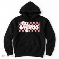 Checkered Mama Retro Mom Life Women Mothers Day New Mom Hoodie thumb 0