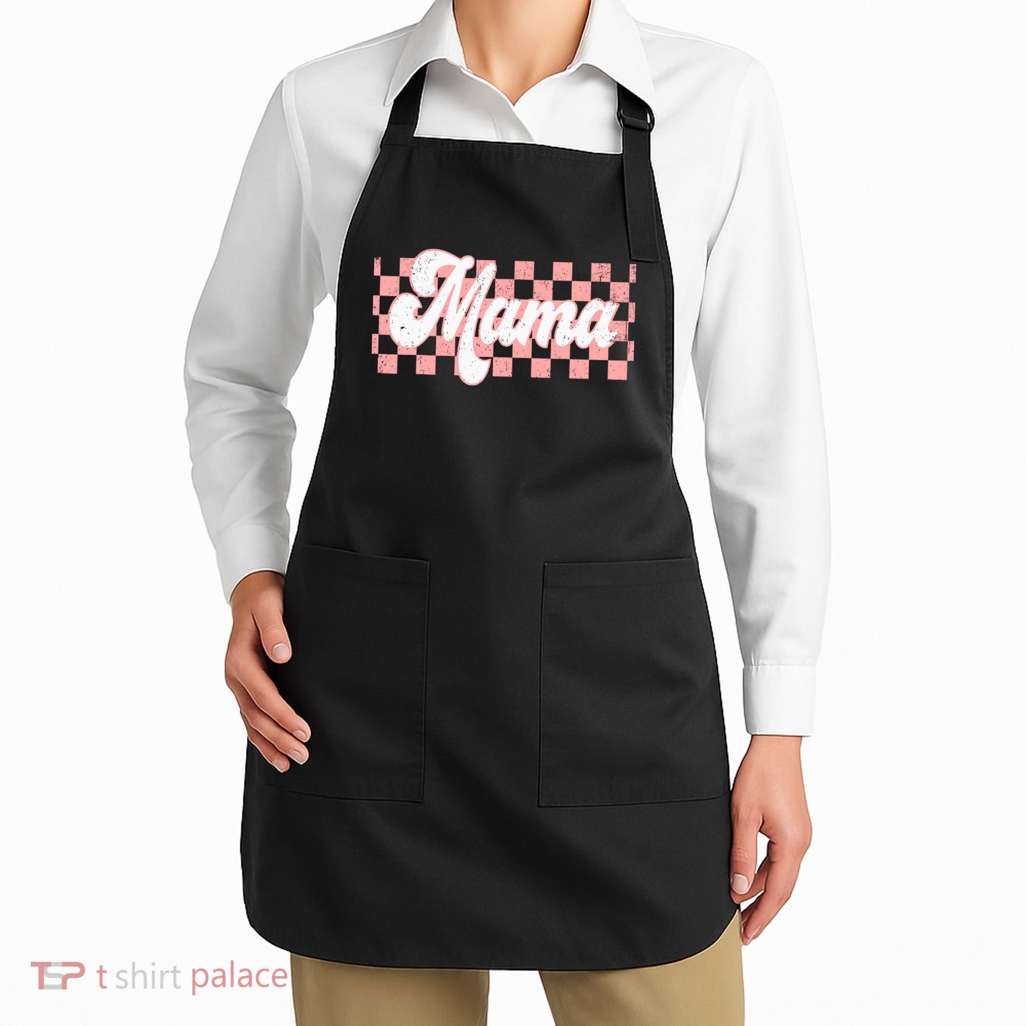 Checkered Mama Retro Mom Life Women Mothers Day New Mom Apron