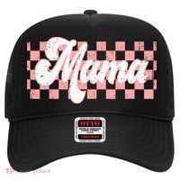 Checkered Mama Retro Mom Life Women Mothers Day New Mom Hat thumb 0