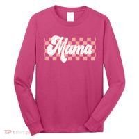 Checkered Mama Retro Mom Life Women Mothers Day New Mom Long Sleeve Shirt thumb 0