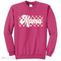 Checkered Mama Retro Mom Life Women Mothers Day New Mom Sweatshirt thumb 0