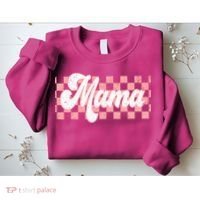 Checkered Mama Retro Mom Life Women Mothers Day New Mom Sweatshirt thumb 2