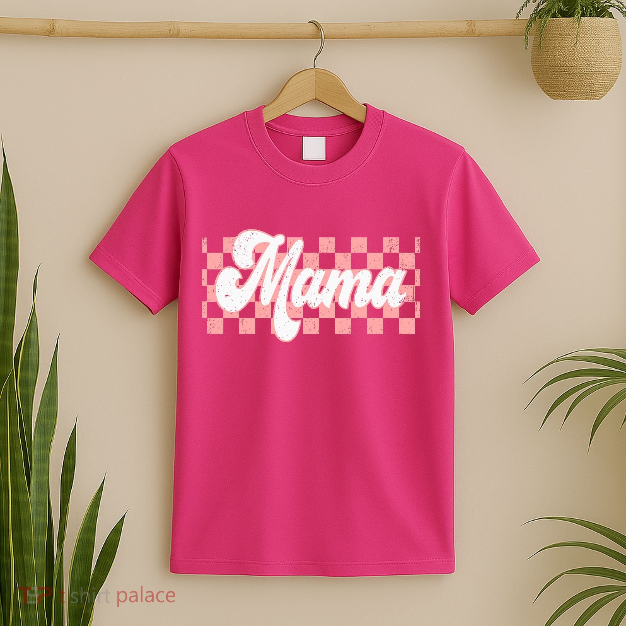 Checkered Mama Retro Mom Life Women Mothers Day New Mom T-Shirt