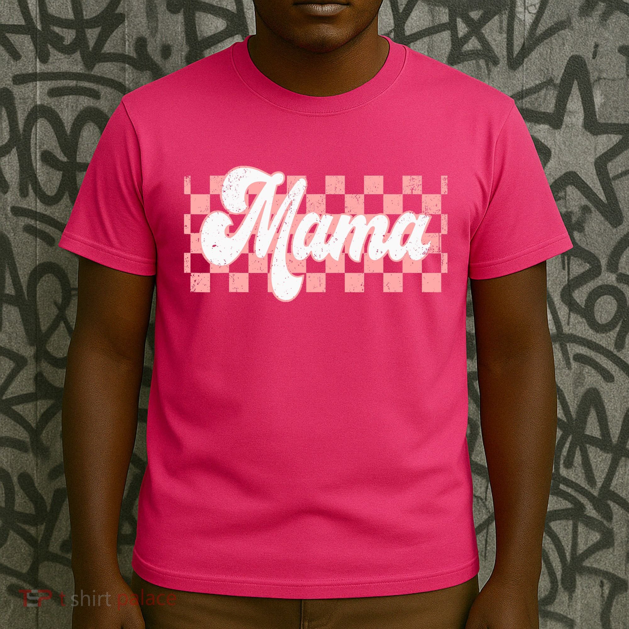 Checkered Mama Retro Mom Life Women Mothers Day New Mom T-Shirt