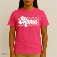 Checkered Mama Retro Mom Life Women Mothers Day New Mom T-Shirt thumb 4