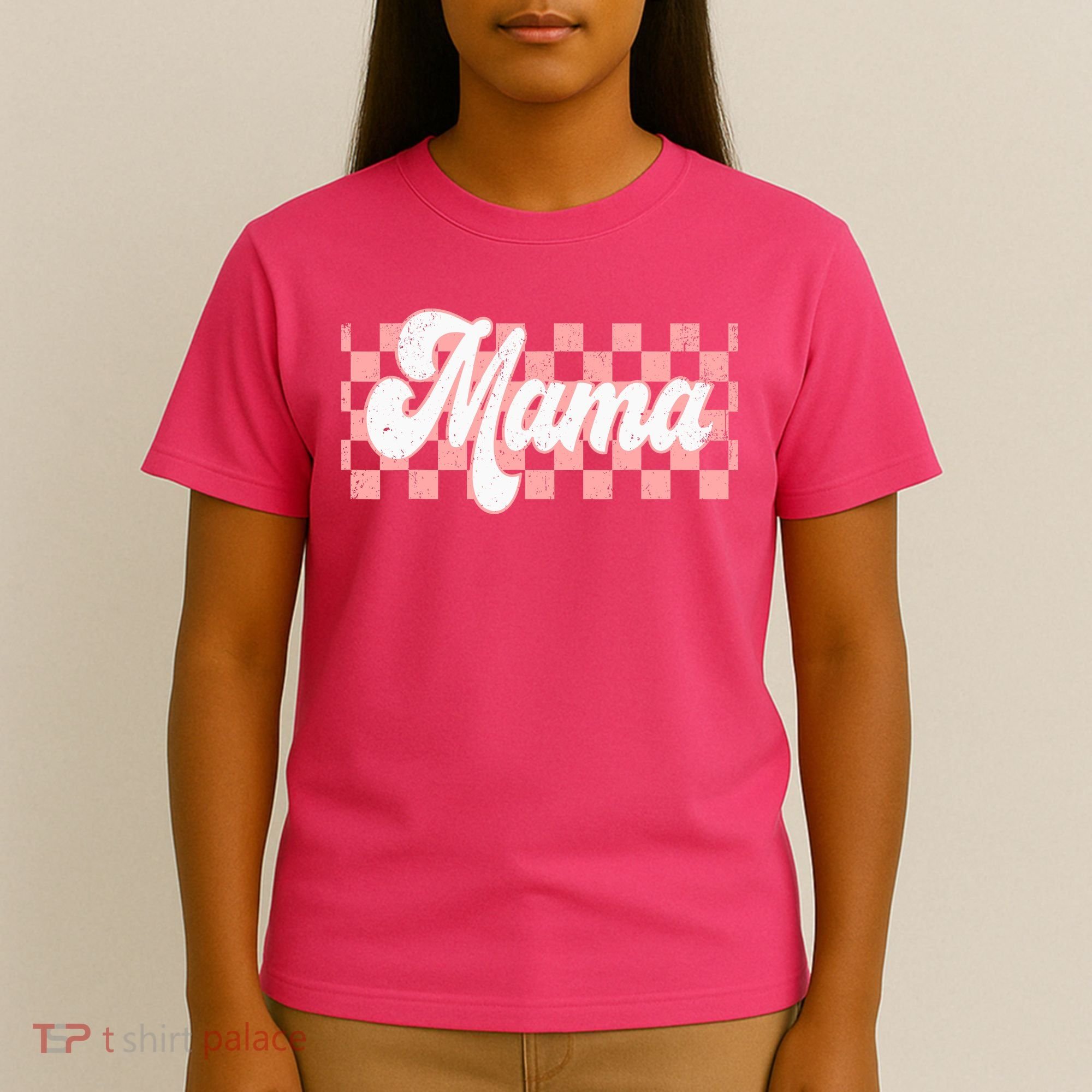 Checkered Mama Retro Mom Life Women Mothers Day New Mom T-Shirt
