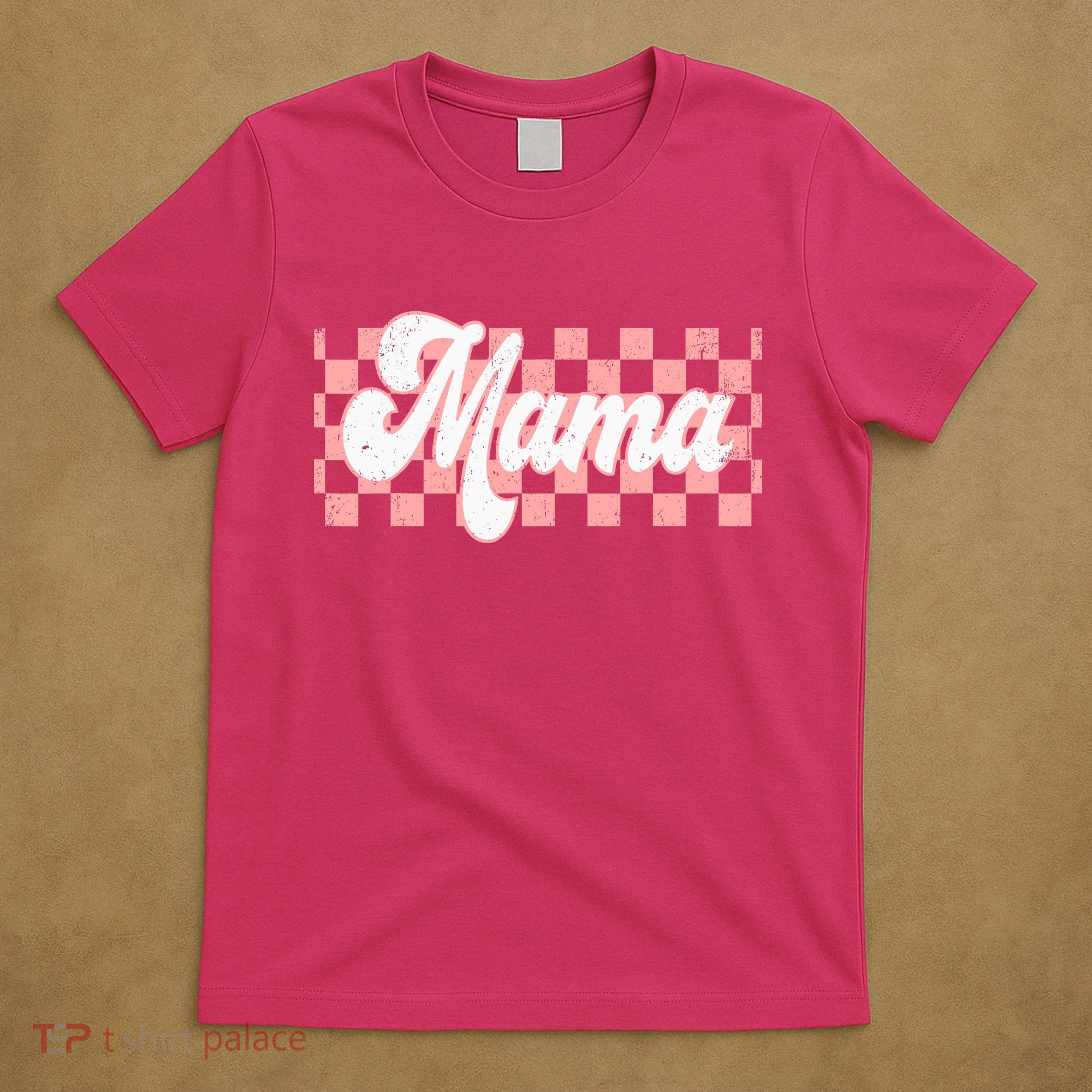 Checkered Mama Retro Mom Life Women Mothers Day New Mom T-Shirt