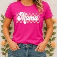 Checkered Mama Retro Mom Life Women Mothers Day New Mom Women's T-Shirt thumb 2