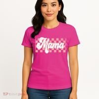 Checkered Mama Retro Mom Life Women Mothers Day New Mom Women's T-Shirt thumb 4