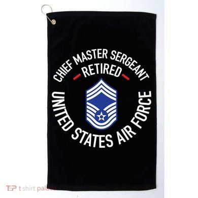 Chief Master Sergeant Retired Air Force Retirement Funny Gift Golf Towel