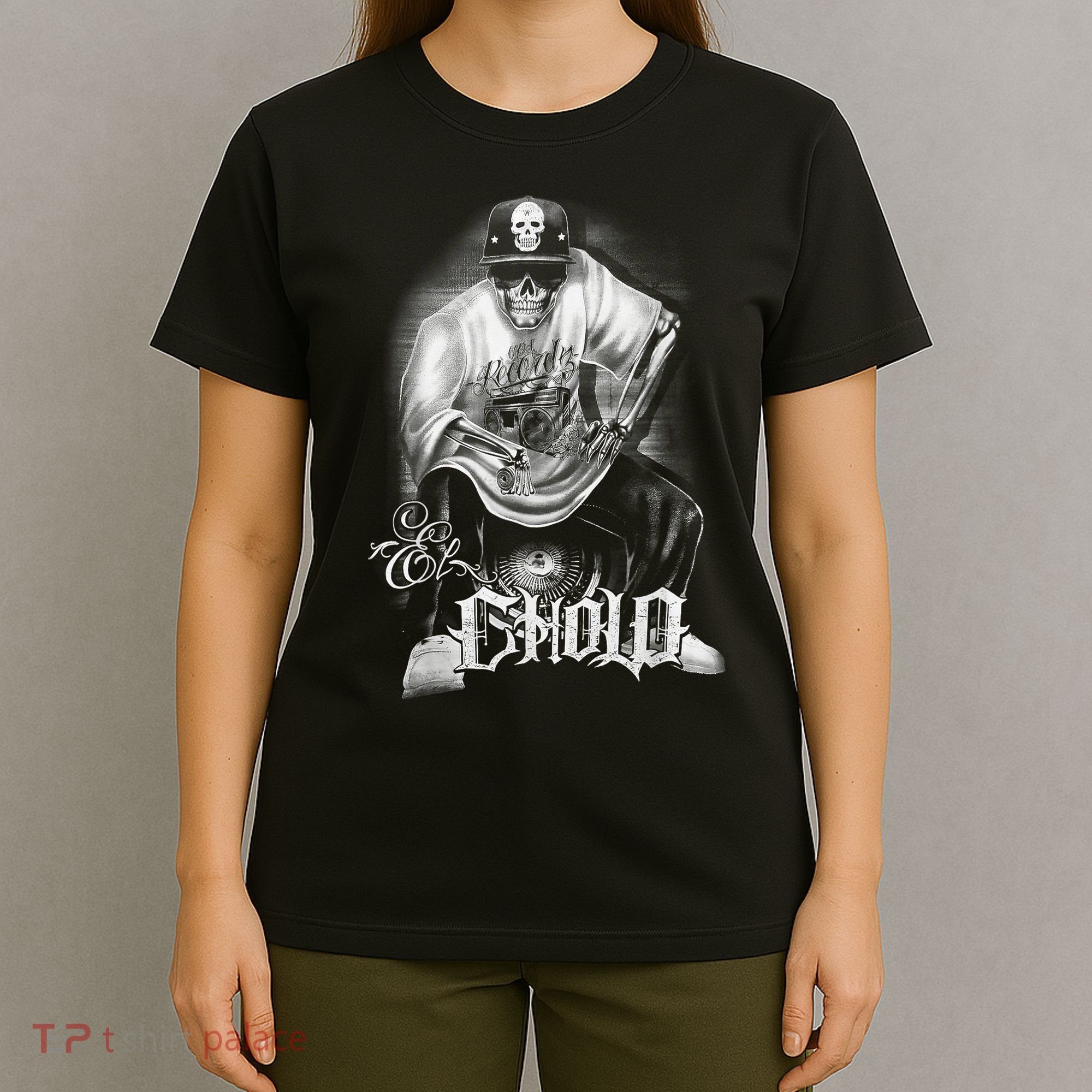 Chicano Mexican Skull Gangster T-Shirt