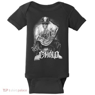 Chicano Mexican Skull Gangster Baby Bodysuit