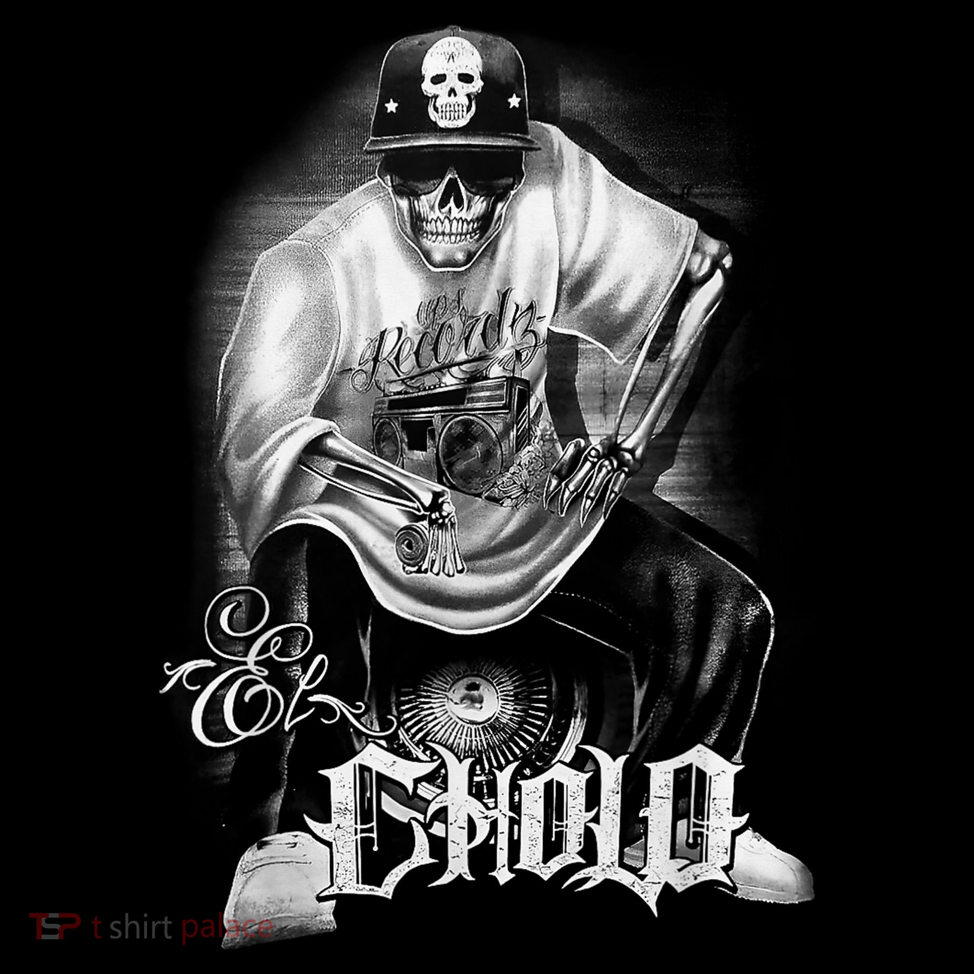 Chicano Mexican Skull Gangster Baby Bodysuit