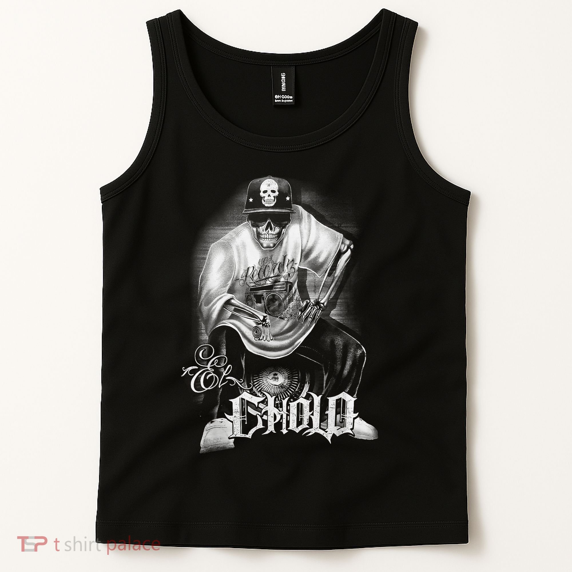 Chicano Mexican Skull Gangster Tank Top