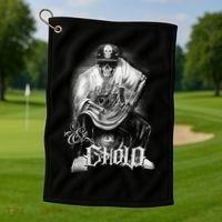 Chicano Mexican Skull Gangster Golf Towel thumb 1