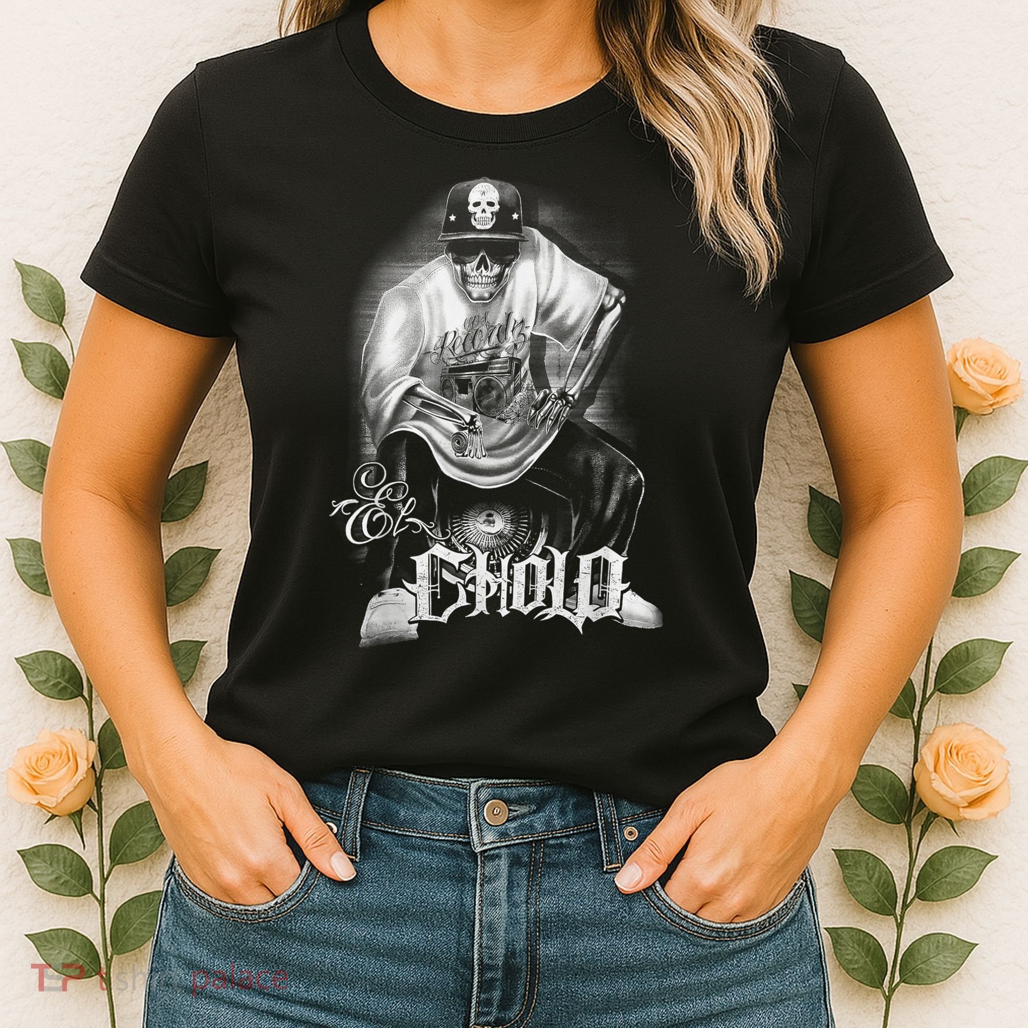 Chicano Mexican Skull Gangster Women's T-Shirt