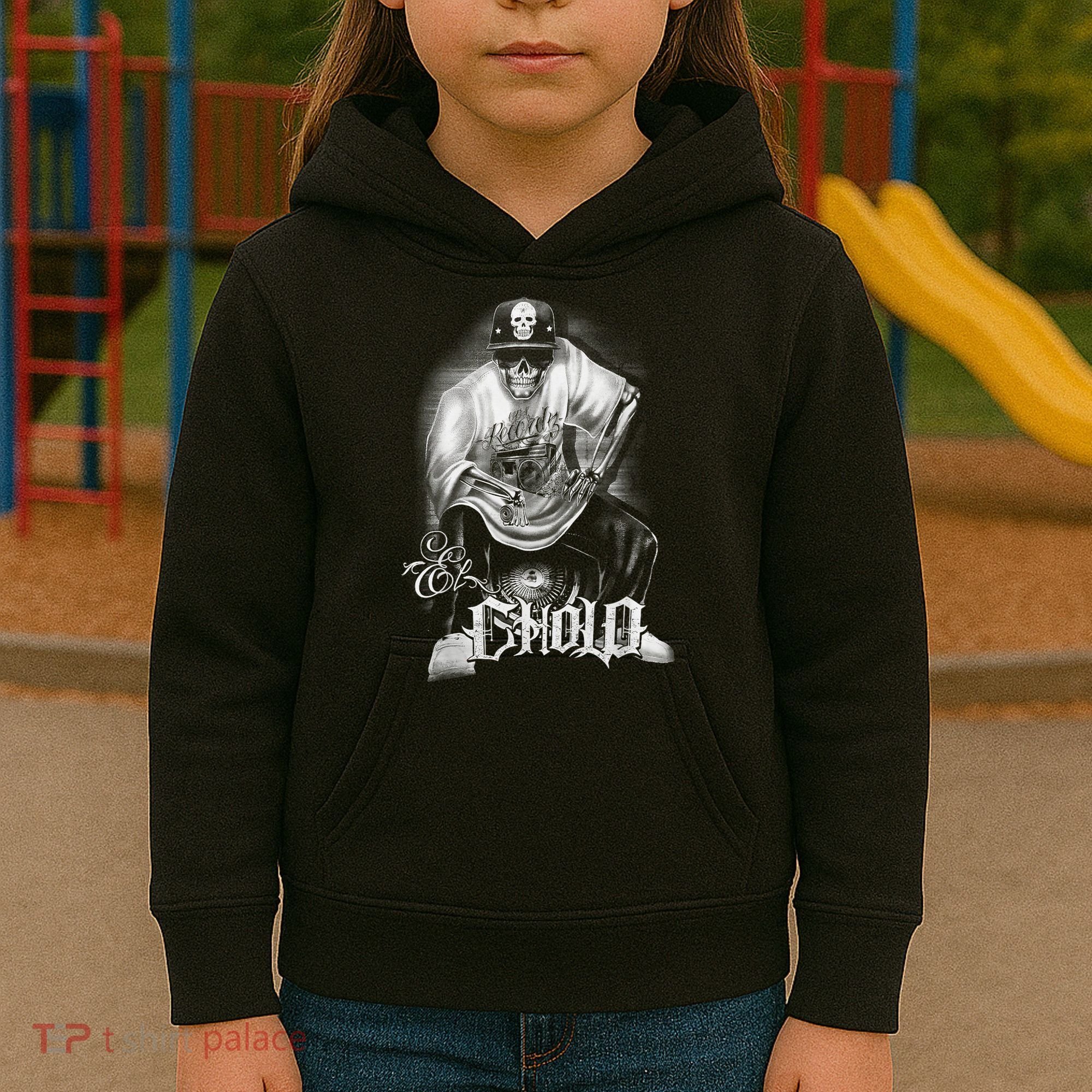 Chicano Mexican Skull Gangster Kids Hoodie