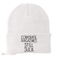 Corporate Magazines Still Suck 90s Grunge Is Dead Music Rock Beanie thumb 0