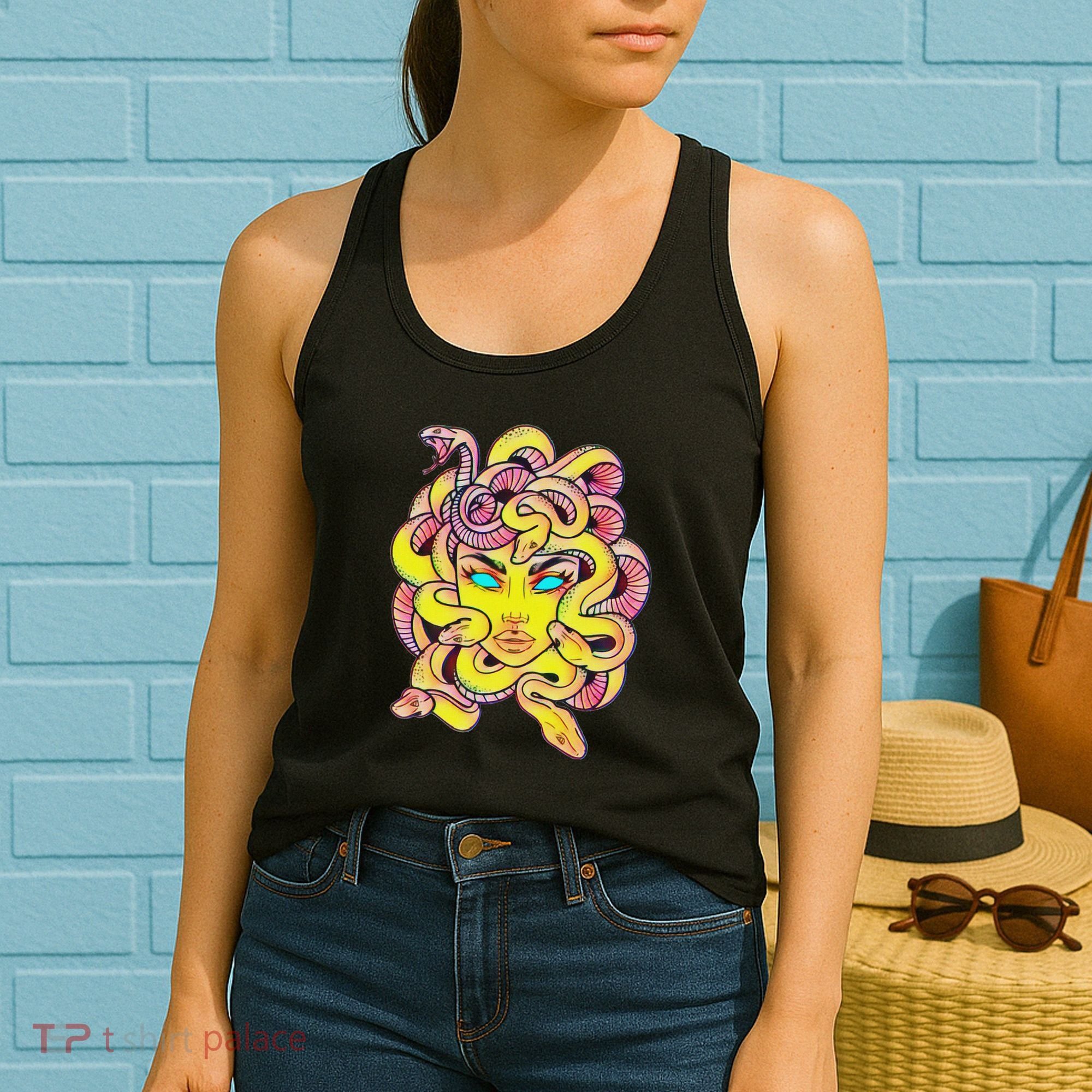 Cute Medusa Scary Greek Mythology Female Monster Medusa Women's Tank Top