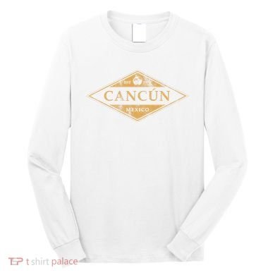 Cancun Mexico Souvenir Retro Beach Vintage Long Sleeve Shirt