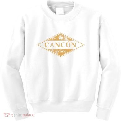 Cancun Mexico Souvenir Retro Beach Vintage Kids Sweatshirt