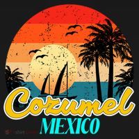 Cozumel Mexico Souvenirs Yucatan Mexico Vacay Mode Gift USA-Made Doggie Bandana thumb 2
