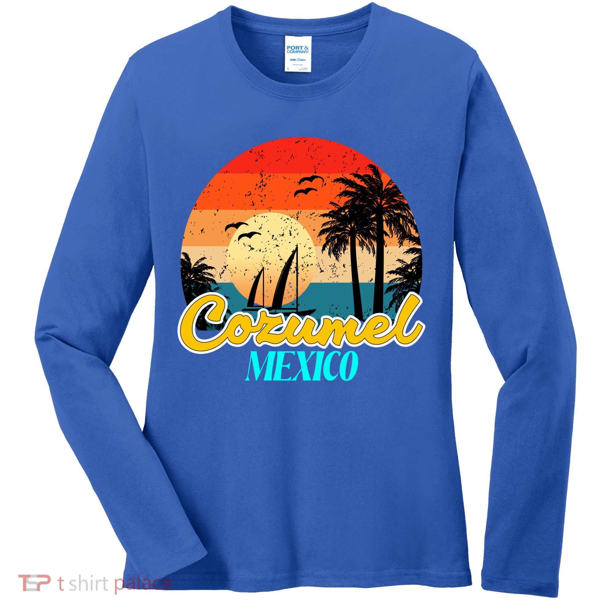 Cozumel Mexico Souvenirs Yucatan Mexico Vacay Mode Gift Women's Long Sleeve Shirt