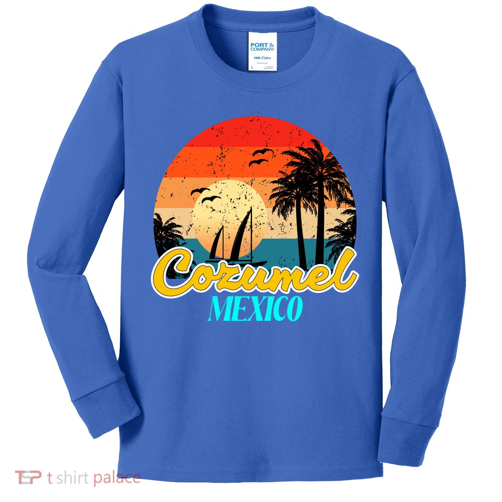 Cozumel Mexico Souvenirs Yucatan Mexico Vacay Mode Gift Kids Long Sleeve Shirt