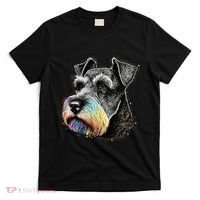 Cute Miniature Schnauzer Lover Colorful Art Dog Mom Dog Dad T-Shirt thumb 0