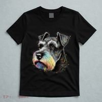 Cute Miniature Schnauzer Lover Colorful Art Dog Mom Dog Dad T-Shirt thumb 5