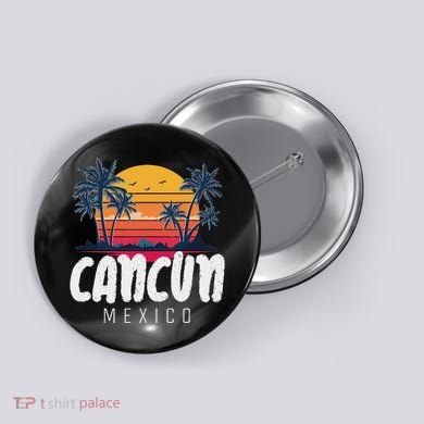 Cancun Mexico Souvenir Family Matching Vacation Cancun Button