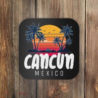Cancun Mexico Souvenir Family Matching Vacation Cancun Coaster