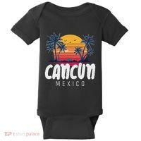Cancun Mexico Souvenir Family Matching Vacation Cancun Baby Bodysuit thumb 0