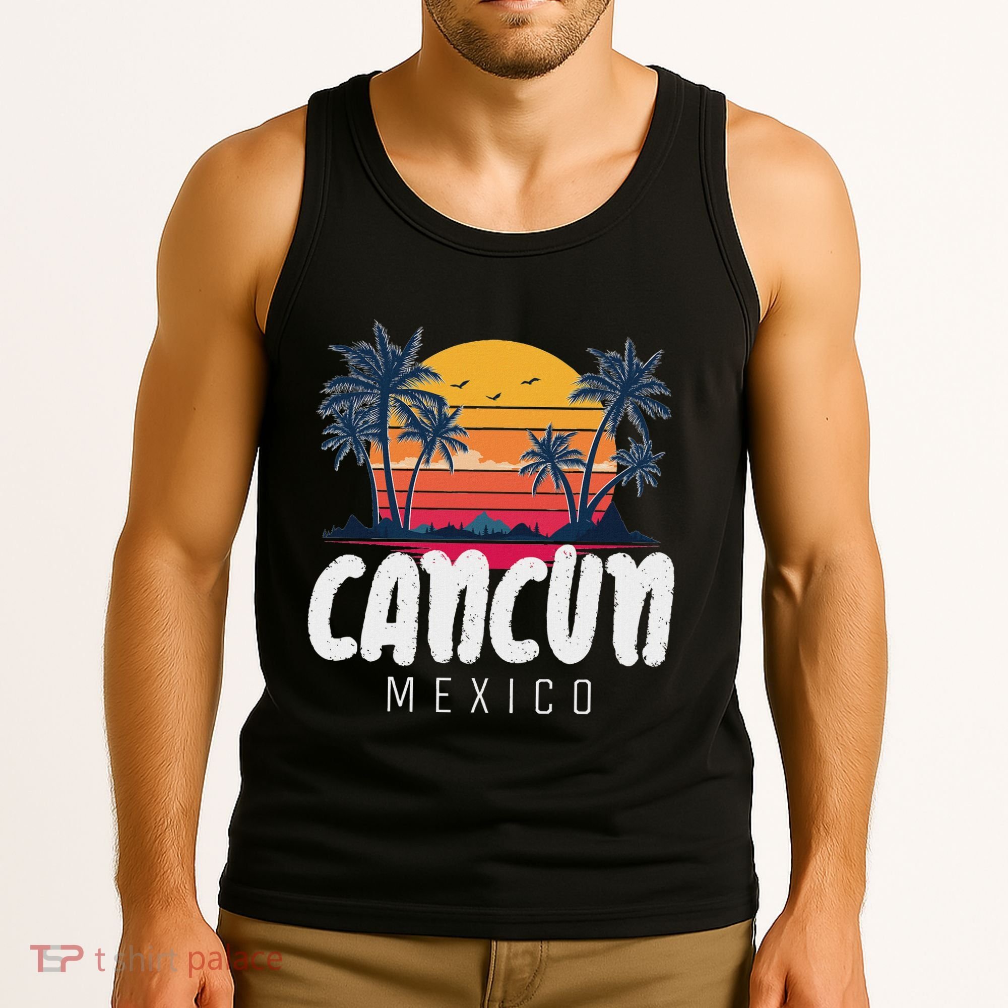 Cancun Mexico Souvenir Family Matching Vacation Cancun Tank Top