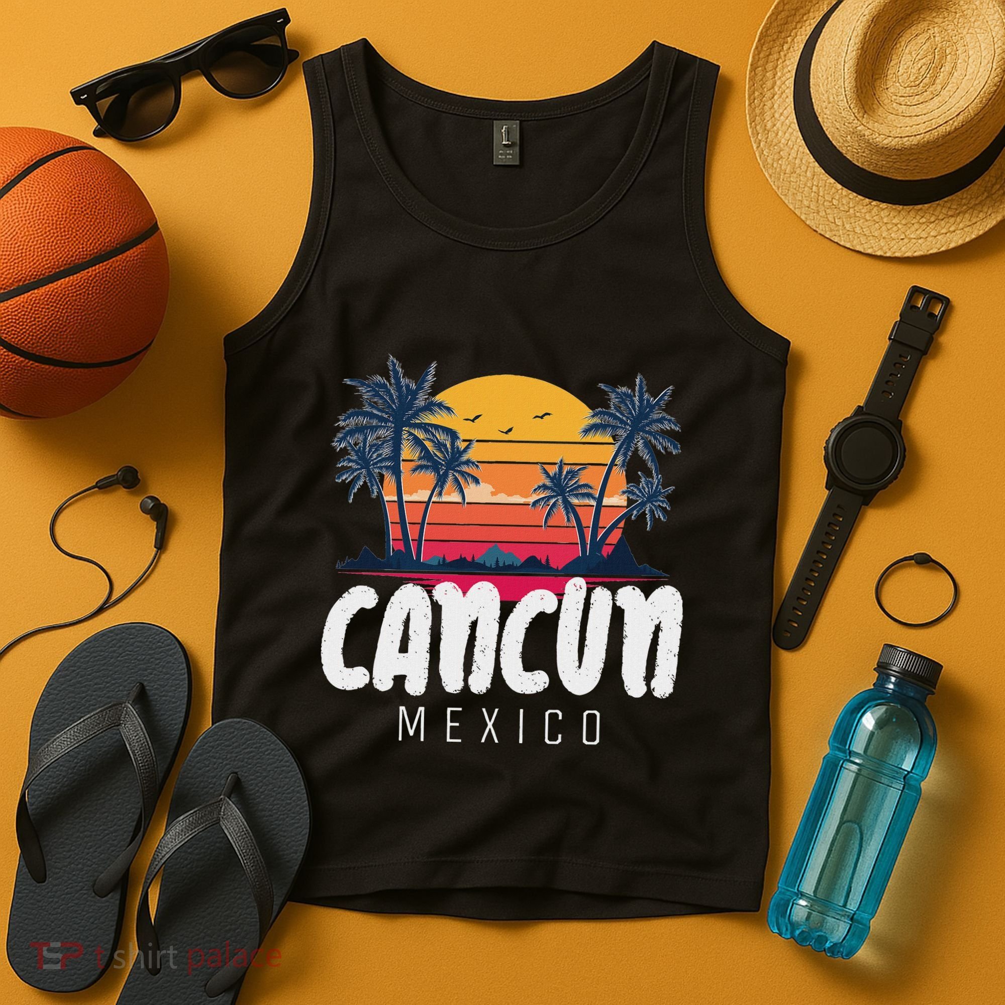 Cancun Mexico Souvenir Family Matching Vacation Cancun Tank Top