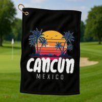 Cancun Mexico Souvenir Family Matching Vacation Cancun Golf Towel thumb 1