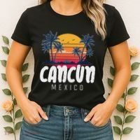 Cancun Mexico Souvenir Family Matching Vacation Cancun Women's T-Shirt thumb 2