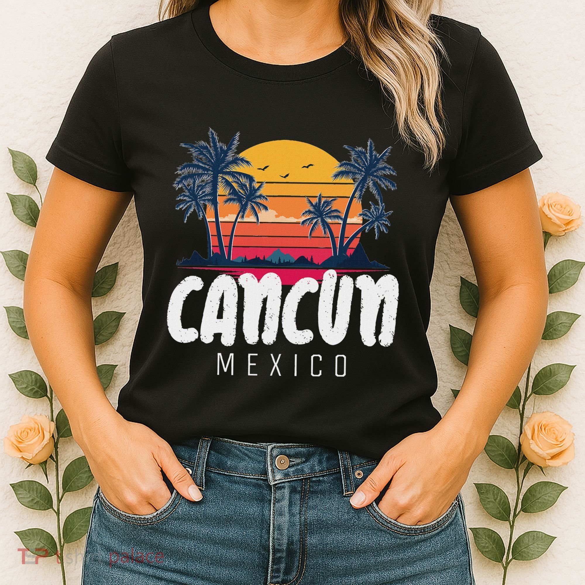Cancun Mexico Souvenir Family Matching Vacation Cancun Women's T-Shirt