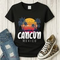 Cancun Mexico Souvenir Family Matching Vacation Cancun Women's T-Shirt thumb 3