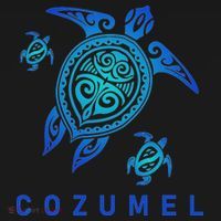Cozumel Mexico Sea Blue Tribal Turtle Mousepad thumb 1