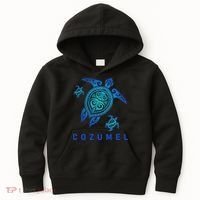 Cozumel Mexico Sea Blue Tribal Turtle Kids Hoodie thumb 0