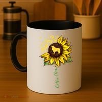Collie Mom Sunflower Rough Collie Funny Gift Dog Mom Mama Gift Coffee Mug thumb 4