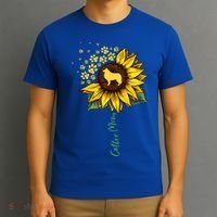 Collie Mom Sunflower Rough Collie Funny Gift Dog Mom Mama Gift T-Shirt thumb 3