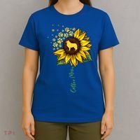 Collie Mom Sunflower Rough Collie Funny Gift Dog Mom Mama Gift T-Shirt thumb 4