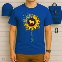 Collie Mom Sunflower Rough Collie Funny Gift Dog Mom Mama Gift T-Shirt thumb 6