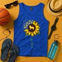Collie Mom Sunflower Rough Collie Funny Gift Dog Mom Mama Gift Tank Top thumb 4