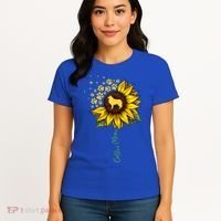 Collie Mom Sunflower Rough Collie Funny Gift Dog Mom Mama Gift Women's T-Shirt thumb 4