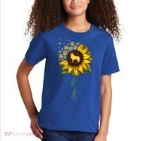 Collie Mom Sunflower Rough Collie Funny Gift Dog Mom Mama Gift Kids T-Shirt thumb 2