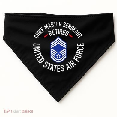 Chief Master Sergeant Retired Retirement USA-Made Doggie Bandana