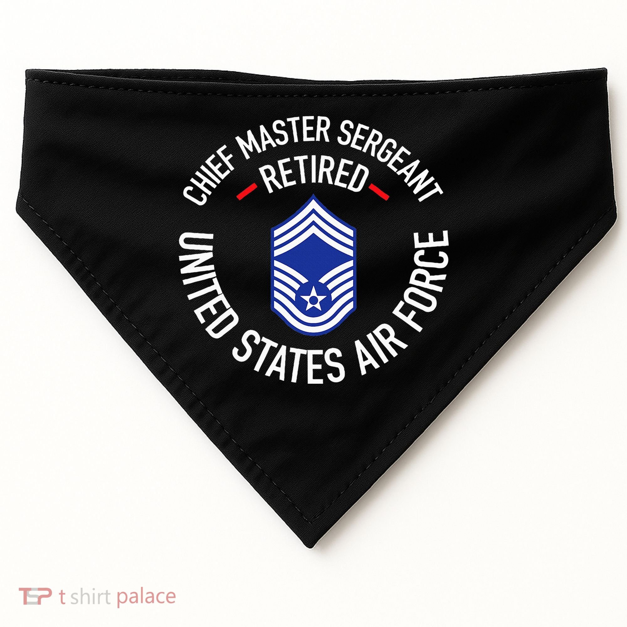 Chief Master Sergeant Retired Retirement USA-Made Doggie Bandana
